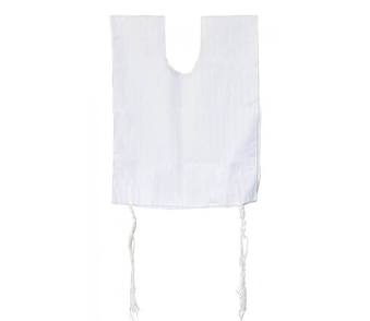 Tallit Kattan-Wool, White